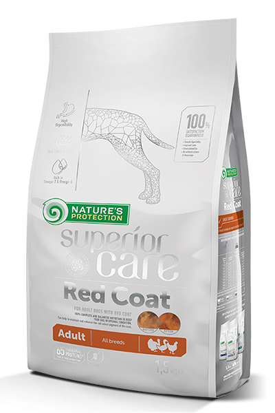 Nature’s Protection Red Coat Poultry Adult All Breeds ! ПЪЛНОЦЕННА СУХА ХРАНА С ПИЛЕ ЗА ИЗРАСНАЛИ КУЧЕТА ОТ ВСИЧКИ ПОРОДИ, ПРИТЕЖАВАЩИ ЧЕРВЕНА КОЗИНА