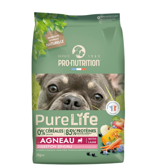 Pure Life Dog ADULT with Lamb 11 кг - Храна за кучета с чувствително храносмилане. С агне, без зърно и глутен. Подходяща за всички породи над 1 година. Хипоалергенна !