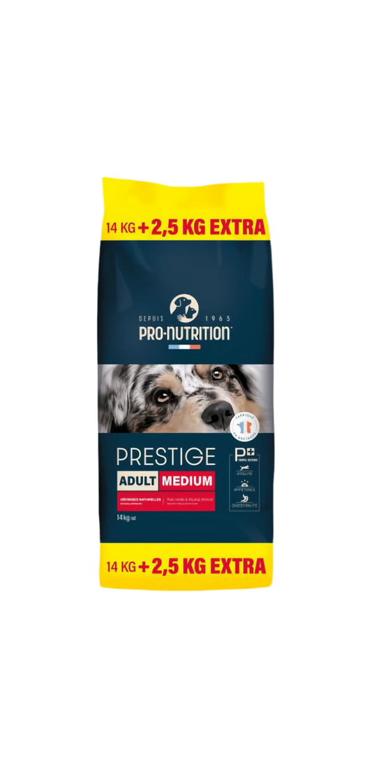 PRESTIGE DOG ADULT MEDIUM 14 kg + 2.5 kg 🎁