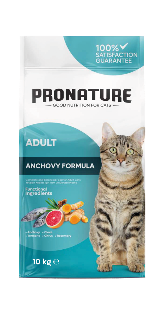 PRONATURE DAILY PROTECT – Super Premium Formula ! ХРАНА С АНШОА ЗА ВЪЗРАСТНИ КОТКИ (1,5 – 10 КГ)