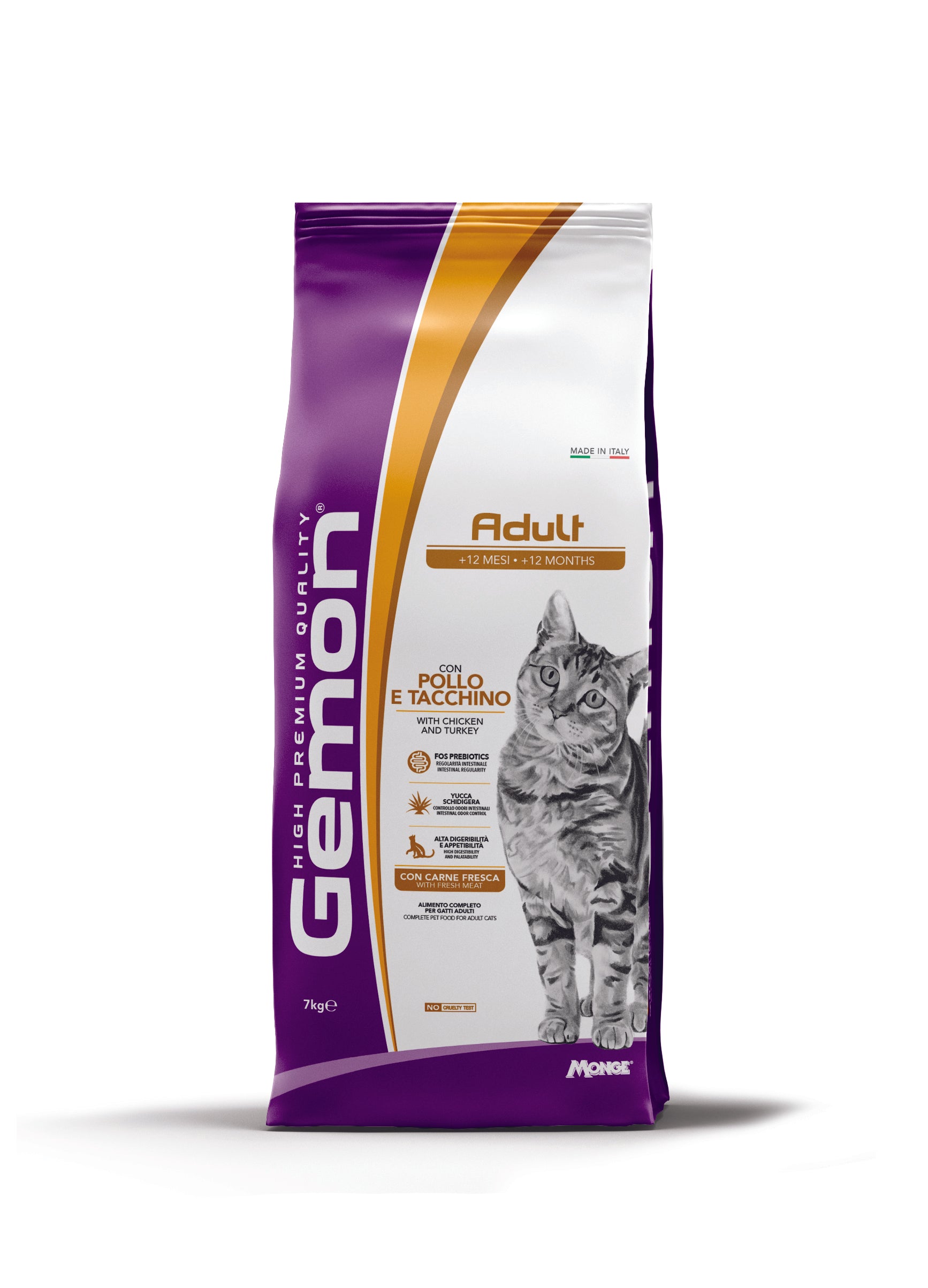 GEMON ADULT CAT WITH CHICKEN AND TURKEY - Zoo-PetShop