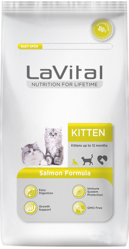 LA VITAL Пълноценна храна за малки котенца със СЬОМГА 1.5 кг  КИТЕН