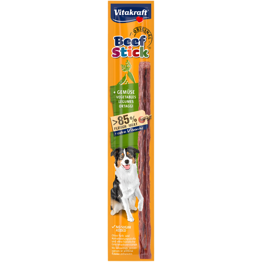 Лакомства за кучета - Vitakraft Beef Stick Gemuse - Саламена пръчица със зеленчуци - Zoo-PetShop