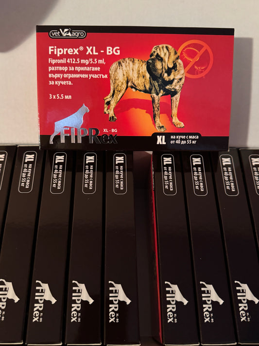 Fiprex , Фипрекс - Капки с ФИПРОНИЛ против бълхи и кърлежи за кучета 40-55 кг