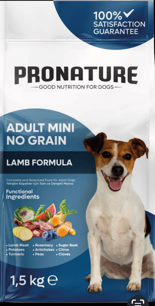 PRONATURE ADULT NO GRAIN LAMB SUPER PREMIUM– PERFECT GROWTH (БЕЗ ЗЪРНЕНИ КУЛТУРИ)