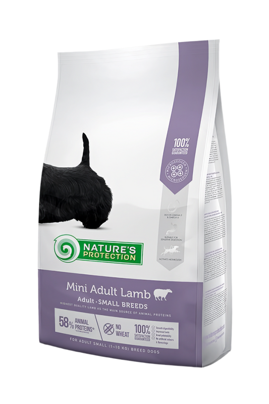 Nature`s Protection Mini Adult Lamb 7.5 кг с агне ! Супер премиум качество и вкус !