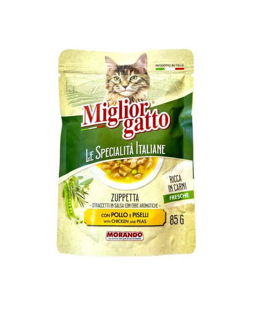 Miglior gatto, Le specialita italiane - Пауч за котки с пиле и грах