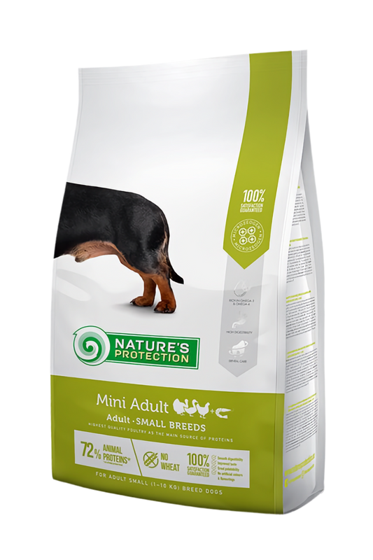 Nature`s Protection Mini Adult, с пиле 7.5 кг ! Супер премиум качество и вкус