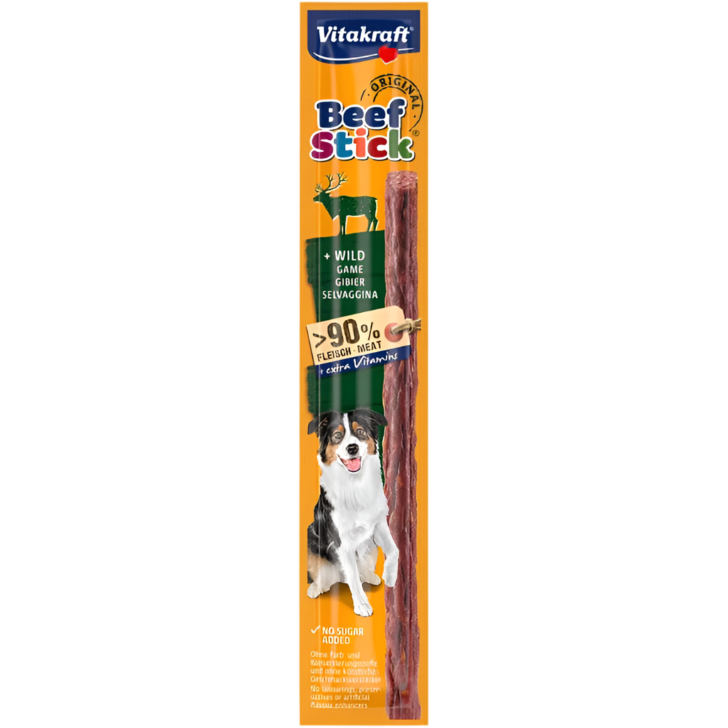 Лакомства за кучета - Vitakraft Beef Stick Wild - Саламена пръчица с дивеч - Zoo-PetShop