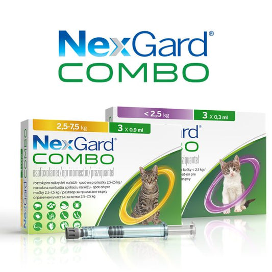 NEXGARD COMBO – НЕКСГАРД СПОТ ОН ЗА ЦЯЛОСТНО ВЪТРЕШНО И ВЪНШНО ОБЕЗПАРАЗИТЯВАНЕ ПРИ КОТКИ ДО 2.5 кг