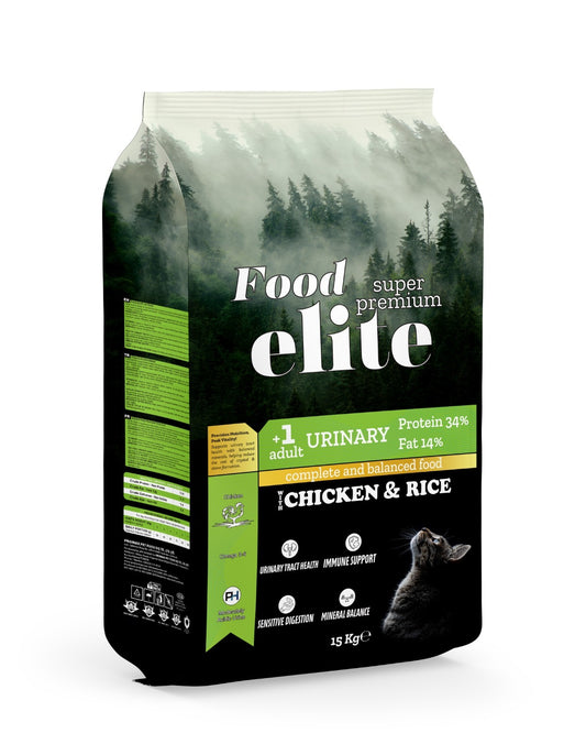SUPER PREMIUM Food elite Urinary Cats – Chicken and Rice15 kg - СУПЕР ПРЕМИУМ Храна Elite Urinary Cats – Пилешко и ориз 15 кг