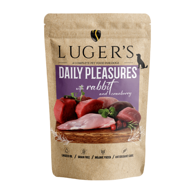 Luger’s Dog Adult – Пауч 500 g, Заешко & Червени боровинки (стек 10 бр.)