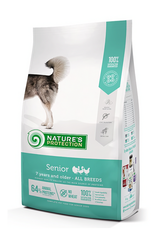 🐶 Nature’s Protection Senior – Грижа за златните години на твоето куче! 🌟 - Zoo-PetShop