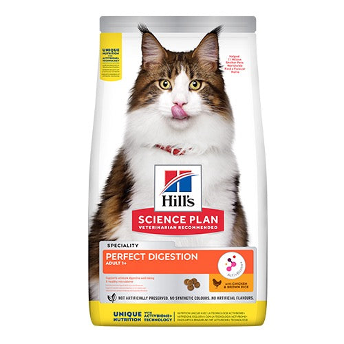 HILL’S SCIENCE PLAN ADULT PERFECT DIGESTION – ПЪЛНОЦЕННА СУХА ХРАНА ЗА ОТЛИЧНО ХРАНОСМИЛАНЕ ЗА КОТКИ НАД 1 Г. - Zoo-PetShop