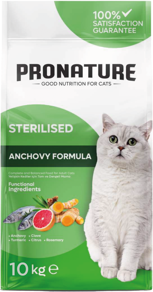 Pronature Weight Protect – Super Premium Formula ! Храна за Стерилизирани Котки с Аншоа (1,5 – 10 кг)