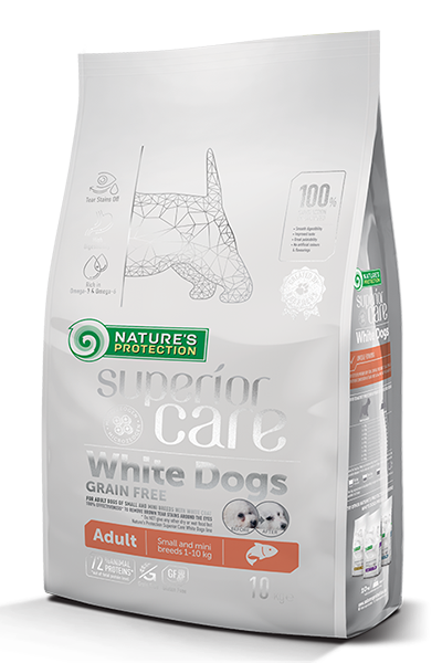 Nature’s Protection White dogs Grain Free Salmon Adult Small and Mini Breed