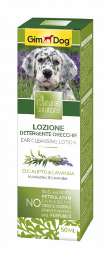 Лосион за почистване на уши за кучета 50 мл - GimDog Natural Solutions - с евкалипт и лавандула - Zoo-PetShop