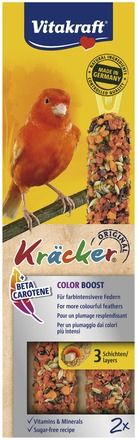 Vitakraft ® Kräcker ® COLOR BOOST - Оригинален Крекер на Витакрафт „ЗА ИНТЕНЗИВЕН ЦВЯТ“ + Beta Carotene, 2бр. - Zoo-PetShop
