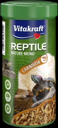 Храна за костенурки 250 мл Vitakraft ® REPTILE NATURE MENU - МЕНЮ "ПРИРОДА“ за МЕСОЯДНИ ВЛЕЧУГИ - Zoo-PetShop